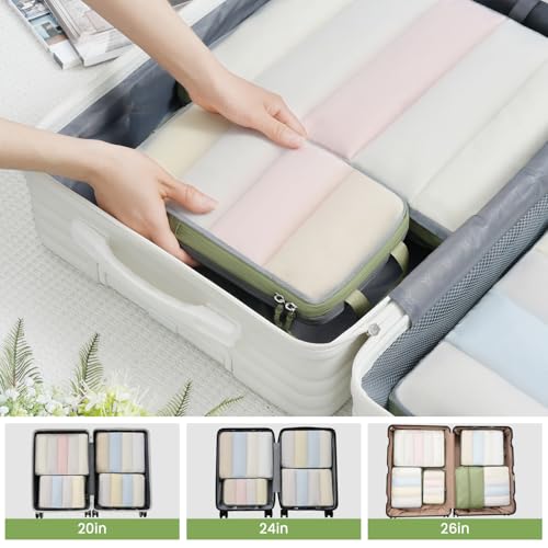 Image of BAGAIL 6 Set Ultralight Compression Packing Cubes Packing Organizer for Travel Accessories Luggage Suitcase Backpack