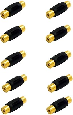 SIENOC 10PK RCA femmina femmina accoppiatore Joiner Extender SIENOC 10PK RCA femmina femmina accoppiatore Joiner Extender