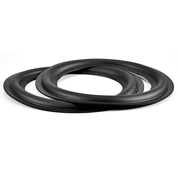 Joint Haut-Parleur Caoutchouc 6 Pouces - Kit Réparation Enceinte DIY, Bords Mousse Perforés (2 Pièces)