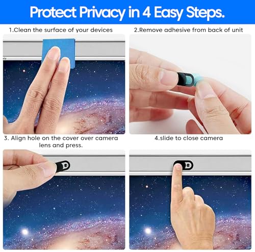 Image of Sounce Laptop Camera Cover Webcam Cover Slider Ultra Thin Privacy Protection Slide Blocker for Laptop PC MacBook Tablet Smartphone iPad iPhone All-in-One Desktop PS4 Strong (Pack of 10 Pieces)