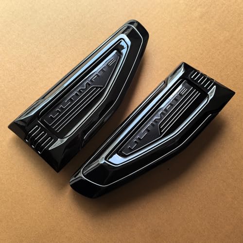 Image of 2pack OEM 2025 2026 Ultimate Vent Emblem Right Left 3D Badge Replacement for Yukon and Yukon XL Denali At4 85532392 85532398 (Gloss Black)