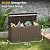 EAST OAK Outdoor Storage Box, 60 Gallon Deck Box Indoor and Outdoor Use, Waterproof Resin Storage Bin for Patio Cushions, Gardening Tools, Lockable, UV Resistant, Brown