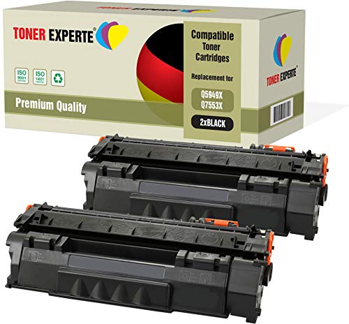 TONER EXPERTE® Compatible con Q5949X Q7553X Cartucho de tóner Premium para Laserjet 3390 3392 1320 1320n 1320tn 1320nw M2727nf M2727nfs MFP P2014 P2015 P2015d P2015dn P2015015dn 15 x