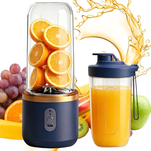 Foreverup Blender Portable, Blender électrique, Mixeur Smoothie avec 6 lames en acier inoxydable et couvercle étanche, Maker to Go Mini mixeur portable pour...