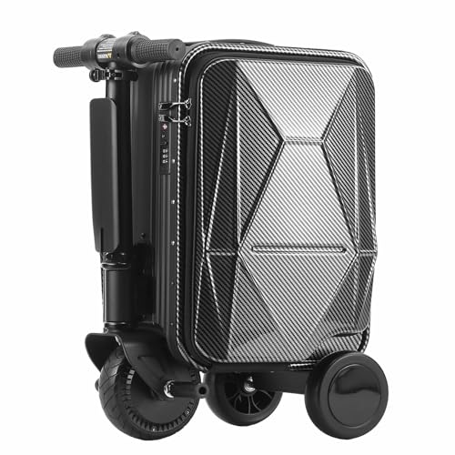 HNBYLMM Electric Suitcase 20L Rideable Luggage 110kg Black