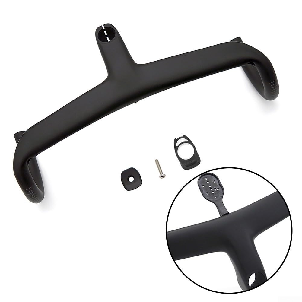 Manillar integrado de fibra de carbono T800 para bicicleta de carretera, 380 400 420 mm, manillar mate para bicicleta de carreras (100 x 400 mm)