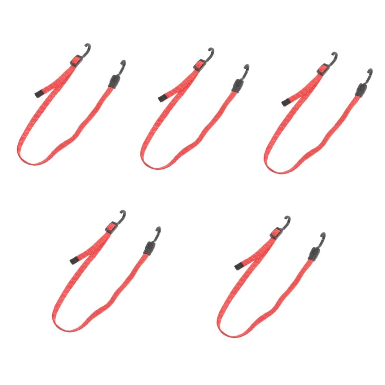 BESPORTBLE Corde élastique extérieure remorquer Sandow de Fixation de Bagage Ceintures de sécurité Cordons élastiques en Plein air Sangles élastiques Métal Rouge