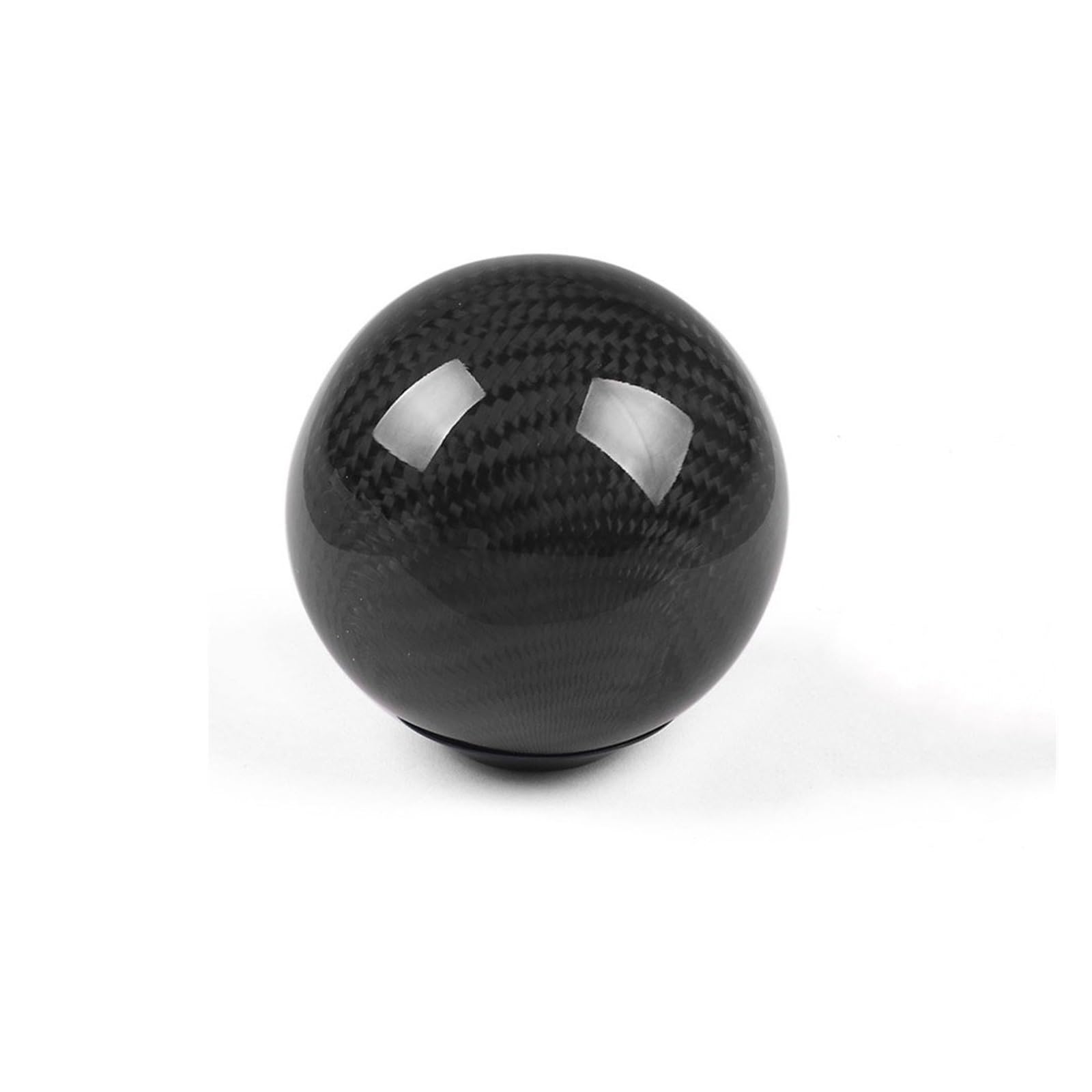 WYLWSHA Shift Gear Knob Cover Carbon Fiber Gear Shift Knob Manual Transmission Shifter Lever Round Ball Shape Handle(Ball Shape Black)