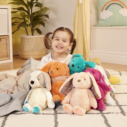 Image of B. toys 12-Inch Bunny, Happyhues Coral Cutie Orange Rabbit, Orange Bunny