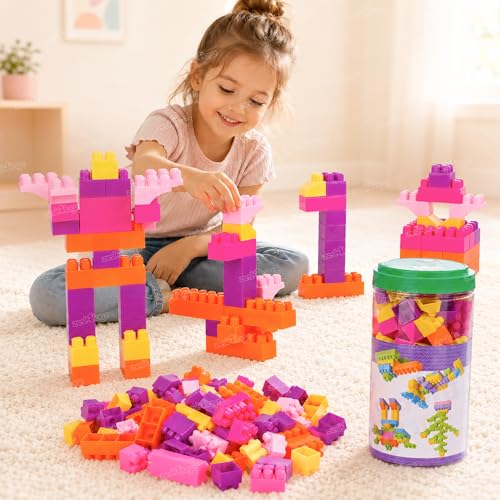 Image of Zest 4 Toyz Building Blocks for Kids 72 Pcs Pieces Construction Toy Puzzle Game Creative Building Set Educational Learning Activity Blocks Brain Development Toy for Boys Girls 3+ Years
