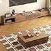gaoyangjiaju Mid-Century Modern Expandable Coffee Table & TV Stand Set, Walnut Finish – Elegant Storage Combo for Living Room, Bedroom, or Lounge (78.54“ to 103