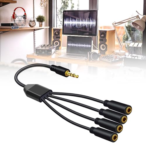 Cable 3.5mm macho a múltiples hembras extensible miniatura 3