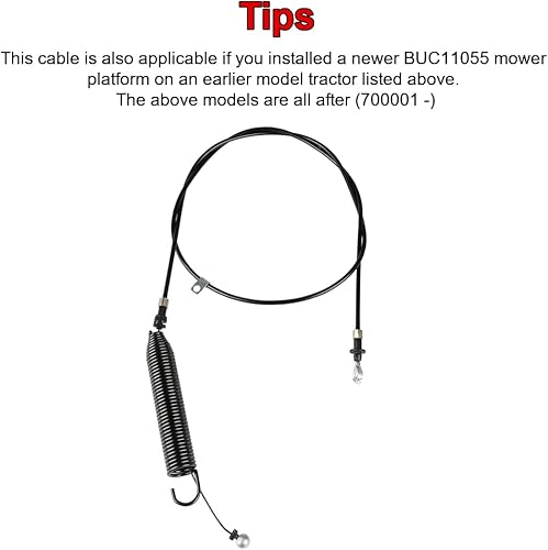 Miniatura 7 de GY22387 Cable de control de toma de fuerza compatible con John Deere cortacésped deck D100 D105 D110 D120 D125 D130 E100 E110 E120 E130 X105 X106