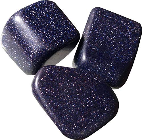 Aldomin� Semi Precious Crystal Article Natural Energized Blue Goldstone/Sandstone Healing Crystal Tumble Stone (Set Of 3 Pieces) (B07SRCFX48) Amazon Price History, Amazon Price Tracker