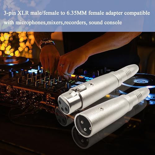 Adaptador XLR a 6.35MM 3PIN Kit 2pcs para micrófono miniatura 5