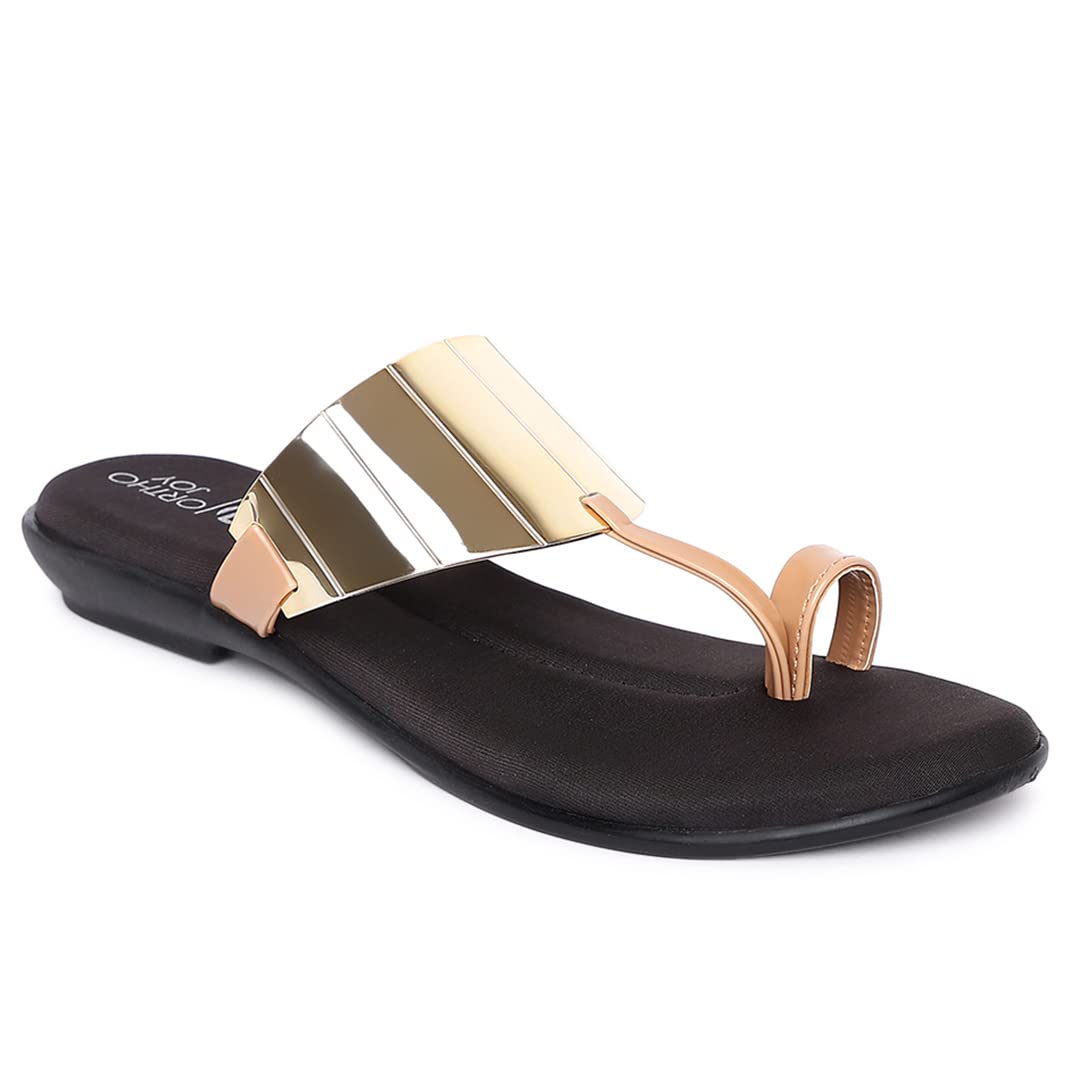 ORTHO JOY Fancy doctor slippers | Stylish chappal for women | Comfortable flat sandals for women (B09YMFZYG7) Amazon Price History, Amazon Price Tracker