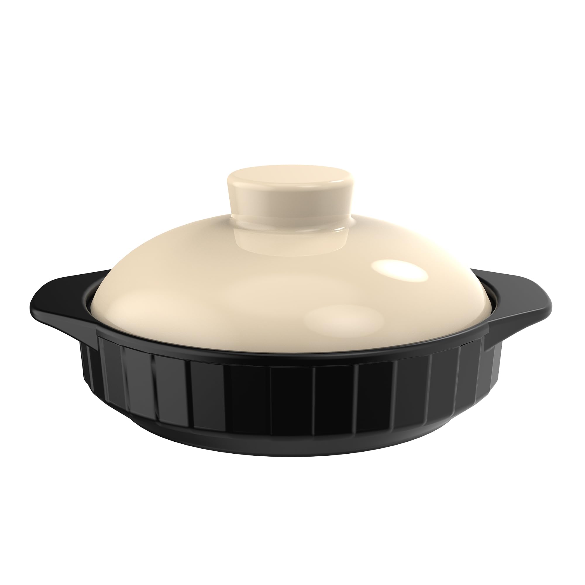 Casserole Dish with Lid, 1.68 QT Clay Pot for Cooking, Ceramic Braiser Pan with Lid, Suitable for Gas, Oven, Microwave and Stovetops