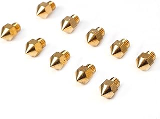 bocal de latão roscado, precisão do bocal do bocal rosqueado 1,75/0,4 mm Ferramenta de impressora 3d 10 peças bocal de impressora 3d para cabeça de impressão