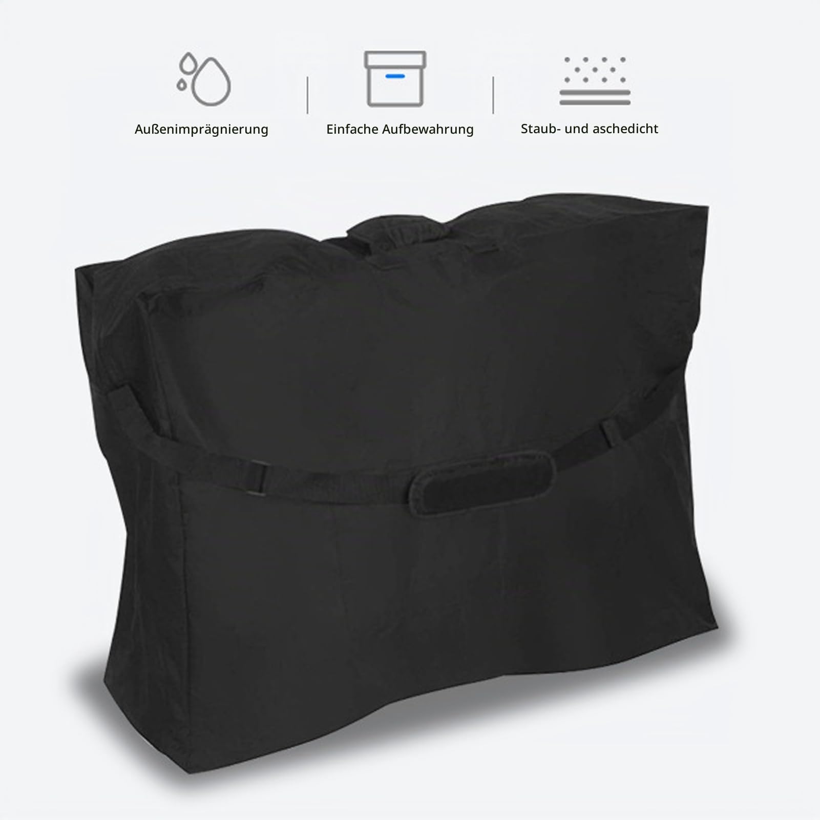 Rollstuhltasche, Schwarz, Faltbar, Rollstuhl Reisetasche, Universell, Große Kapazität, Wasserdicht, für den Außenbereich