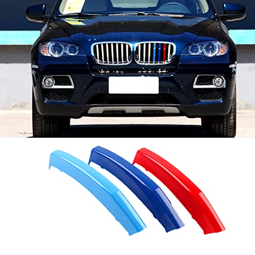 Image of M-Colored Stripe Grille Insert Trims for BMW Accessories, ABS Car Accessories for BMW Grill Stripes X6 12-14 E71 7-Beam