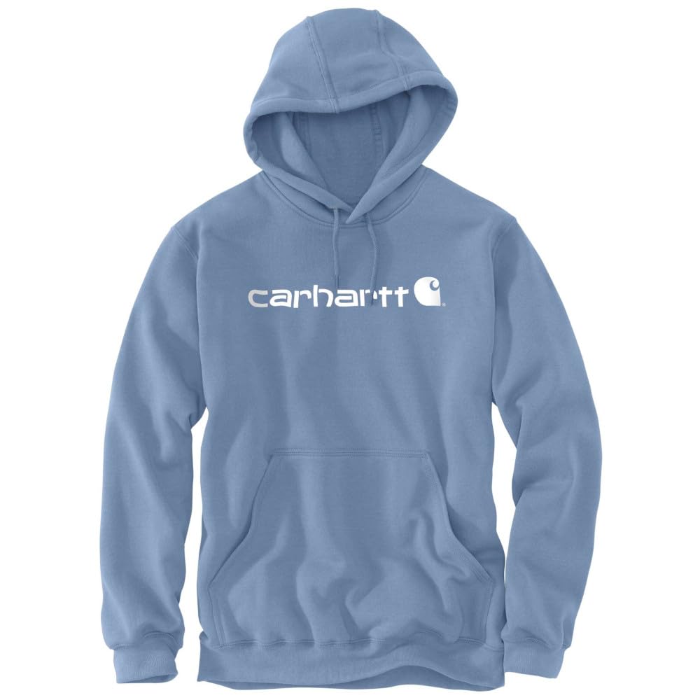 CarharttHerren Sweatshirt Signature Logo Hooded Sweatshirt Heather Grey
