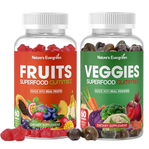 Fruits And Veggies Superfood Gummies Supplement - Fruits And Vegetables Gummy...