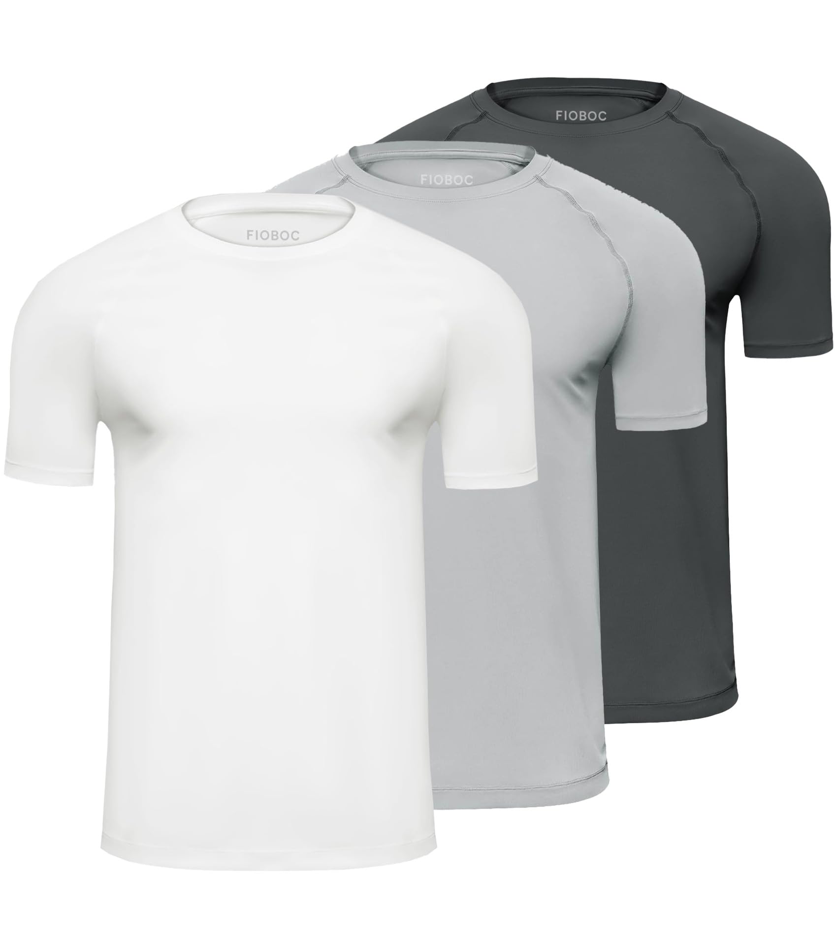 Photo 1 of Fioboc Compression Shirts PerformancePro Active Crew Neck Tee Moisture Wicking Quick Dry Gym Running Shirts M