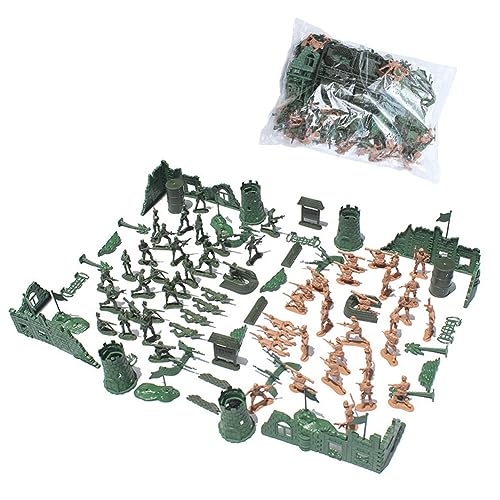 Uposao Juego de figuras de soldados del ejército,figuras militares,minifiguras de soldados,juguetes de plástico,tanques,aviones,banderas,campo de batalla,figuras de soldados,juguetes militares para