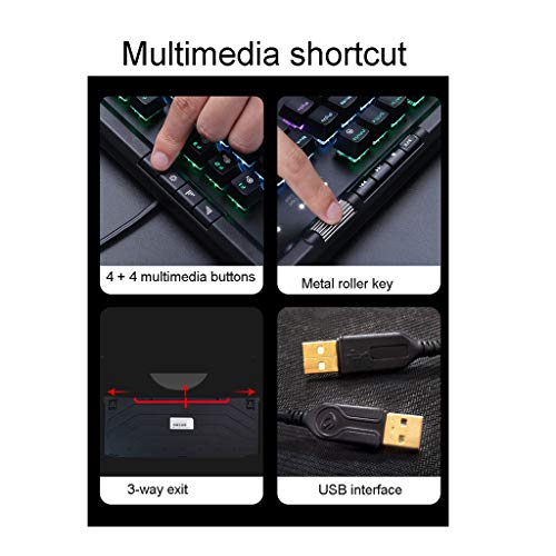Teclado Gamer ARCH con panel metálico y luz LED miniatura 4