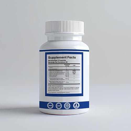 Miniatura 2 de Ácido alfa lipoico 600 mg ALA Suplemento antioxidante para nervios, energía y apoyo al metabolismo, vegano 120 cápsulas (S)