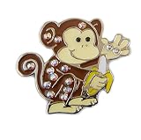 Navika Monkey Swarovski Crystal Ball Marker with Magnetic Hat Clip