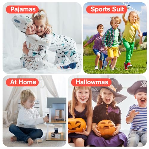 Image of Boys Girls Numbers Long Shirts and Pants Sets Cartoon Little Kids Casual Daily Homewear for 3-10 Years (Red, 110)