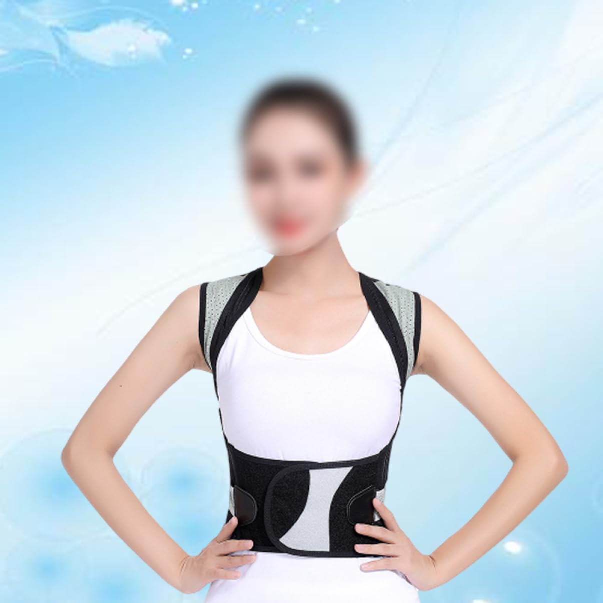 Breathable Hunchback Correction Belt Back Posture Support for Men and Women Lightweight Design for Improved Sitting Posture and Relief from Back Pain