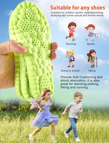 Image of 4D Cloud Soles Kids Insoles - Children's Plantar Fasciitis Memory Foam Shoe Inserts- Arch Support Comfort Shoe Sole Insert for Sneakers