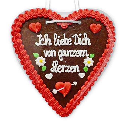 Lebkuchenherz 21cm Ich Liebe Dich Von Ganzem Herzen 1x220g Amazon De Lebensmittel Getranke