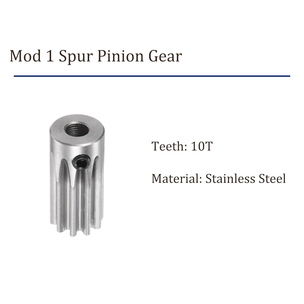 Kozelo 2pcs Od 1 Straight Spur Pinion Gear Otor Gear 10 Teeth - [5
