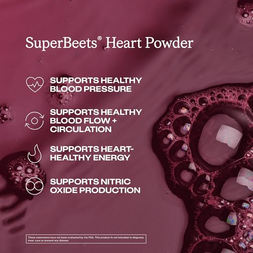 Image of Humann SuperBeets Beet Root Powder - Non-GMO Beetroot Superfood - Nitric Oxide Supplement for Heart Health, Circulation & Blood Pressure Support - Black Cherry, 30 Servings