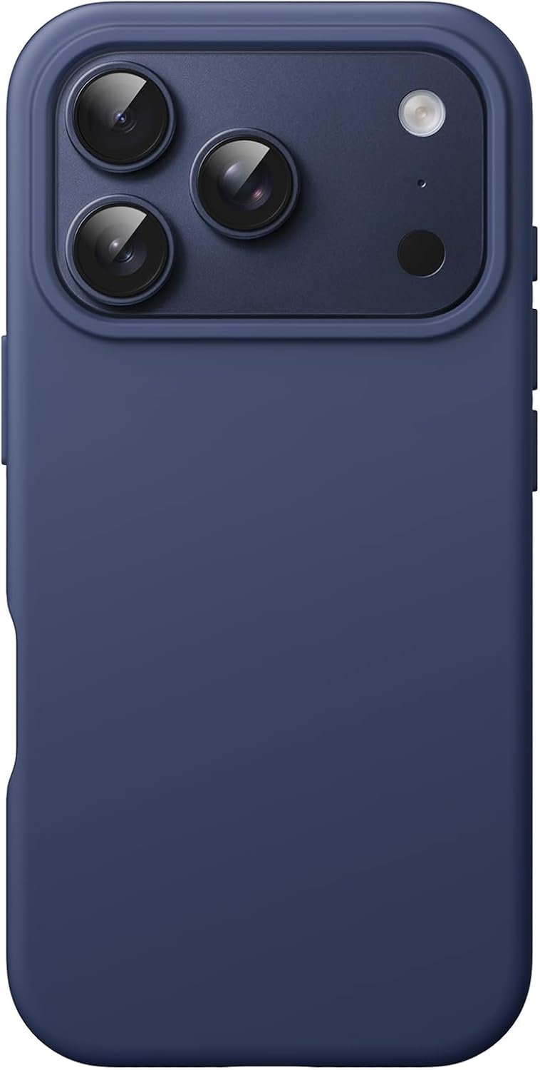 JETech Liquid Silicone Case for iPhone 17 Pro Max 6.9-Inch, Silky Soft Touch Full-Body Protection, Anti-Scratch Shockproof Phone Cover with Microfiber Lining (Dark Blue)