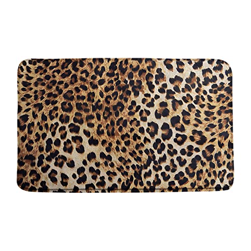 Leopard Print Memory Foam Bath Mat