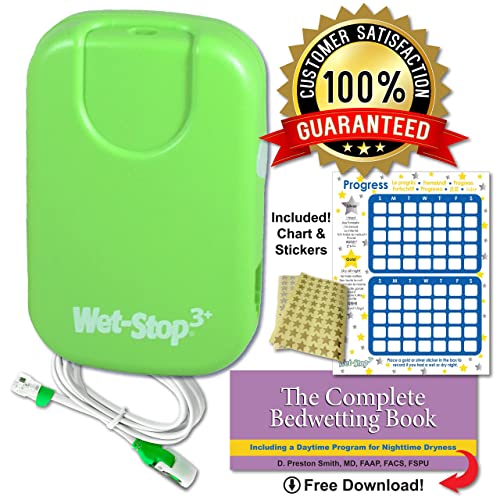 Wet-Stop 3 Green Bedwetting Enuresis Alarm With Loud Sound And Strong Vibration For Boys Or Girls, Proven Solution For Bedwetters… #TOP5