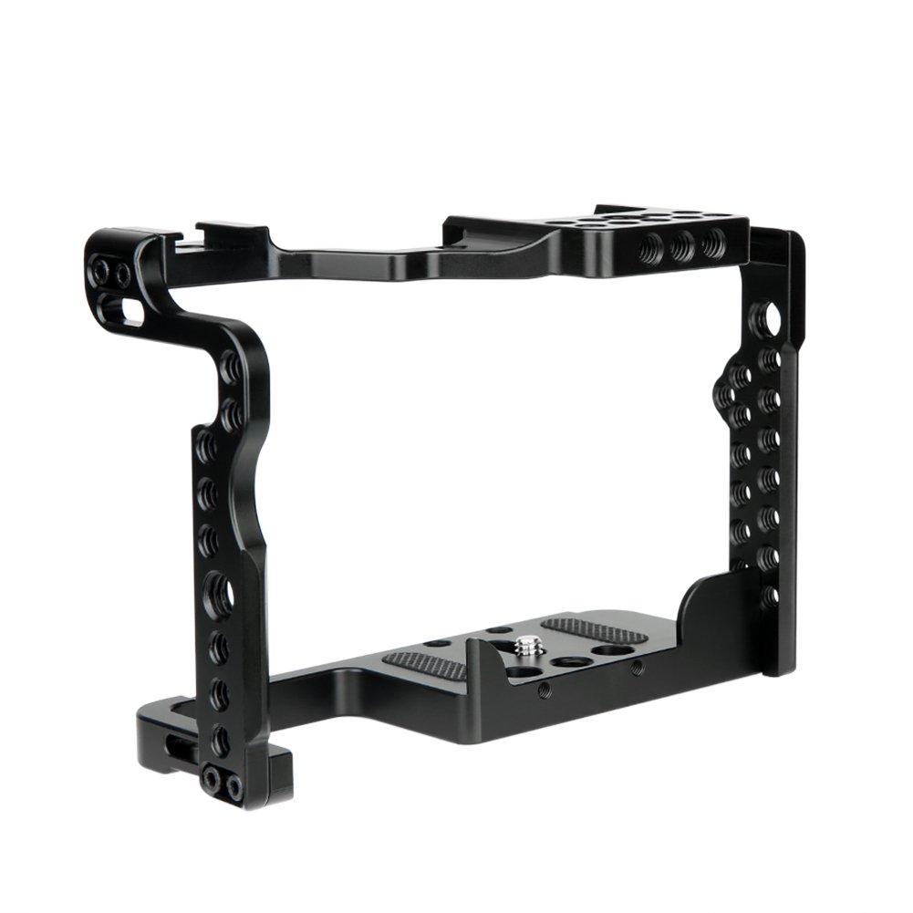 Cage Caméra Nitze TP11 Pour Panasonic GH5 / GH5S / GH5 II - Aluminium Anodisé, Sabot Froid, Serre-câble, Trous Filetés 1/4" Et 3/8"