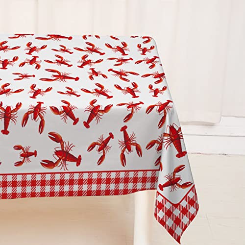 Heyfary Crawfish Boil Tablecloth Lobster Seafood Boil Themed Party Decoration Buffalo Plaid Check Home Kitchen Dining Room Table Decor-60×84Inch #TOP5