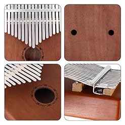 Kalimba 17 clés – Piano à pouce kalimba avec instructions d’apprentissage et marteau d’accordage, en bois africain Mbira… - Les Beatles, Paul McCartney, John Lennon, RIngo Starr, George Harrison Kalimba 17 clés – Piano à pouce kalimba avec instructions d'apprentissage et marteau d'accordage, en bois africain Mbira… – Image 5