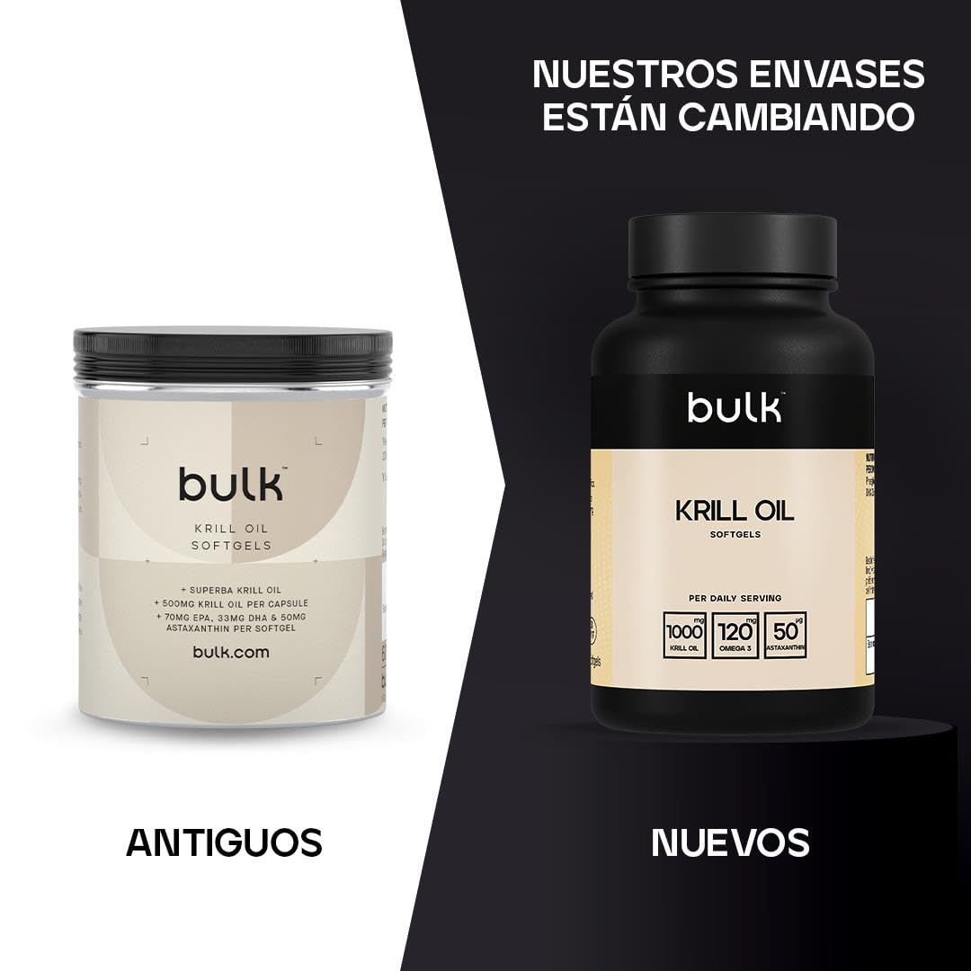 Bulk Omega-3 de Aceite de Krill en cápsulas blandas, 500 mg