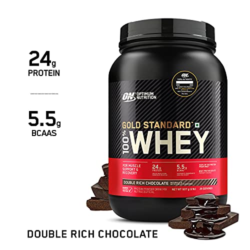 Optimum-Nutrition-ON-Gold-Standard-100-Whey-Protein-Powder-2-lbs-907-g-Double-Rich-Chocolate-for-Muscle-Support-Recovery-Vegetarian-Primary-Source-Whey-Isolate