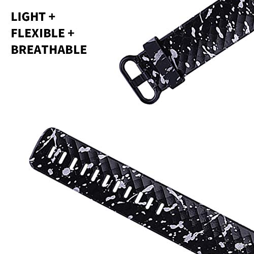 FunBand Compatible with Fitbit Charge 3/Charge 4 Strap Bands,Unique Elegant Floral Pattern Printed Soft Silicone Sport Adjustable Replacement Bracelet for Charge 3/Charge 4 Fitness Activity Wristband - Image 4