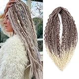 DAIRESS 24inches Synthetic Double Ended Dreadlock Extensions Three in one mixed pack 15 strands/pack