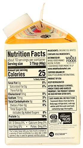 365 By Whole Foods Market, Eggs Liquid Egg Whites Organic, 16 Ounce #TOP2