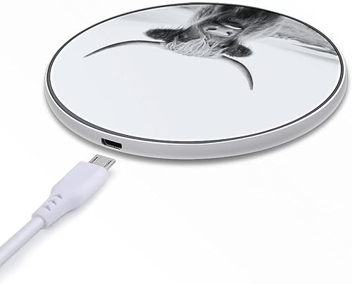 Miniatura 5 de Scottish Highland Cow - Almohadilla de carga inalámbrica de 10 W, almohadilla de carga rápida compatible con iPhone 15, 14, 13, 12 Series Samsung