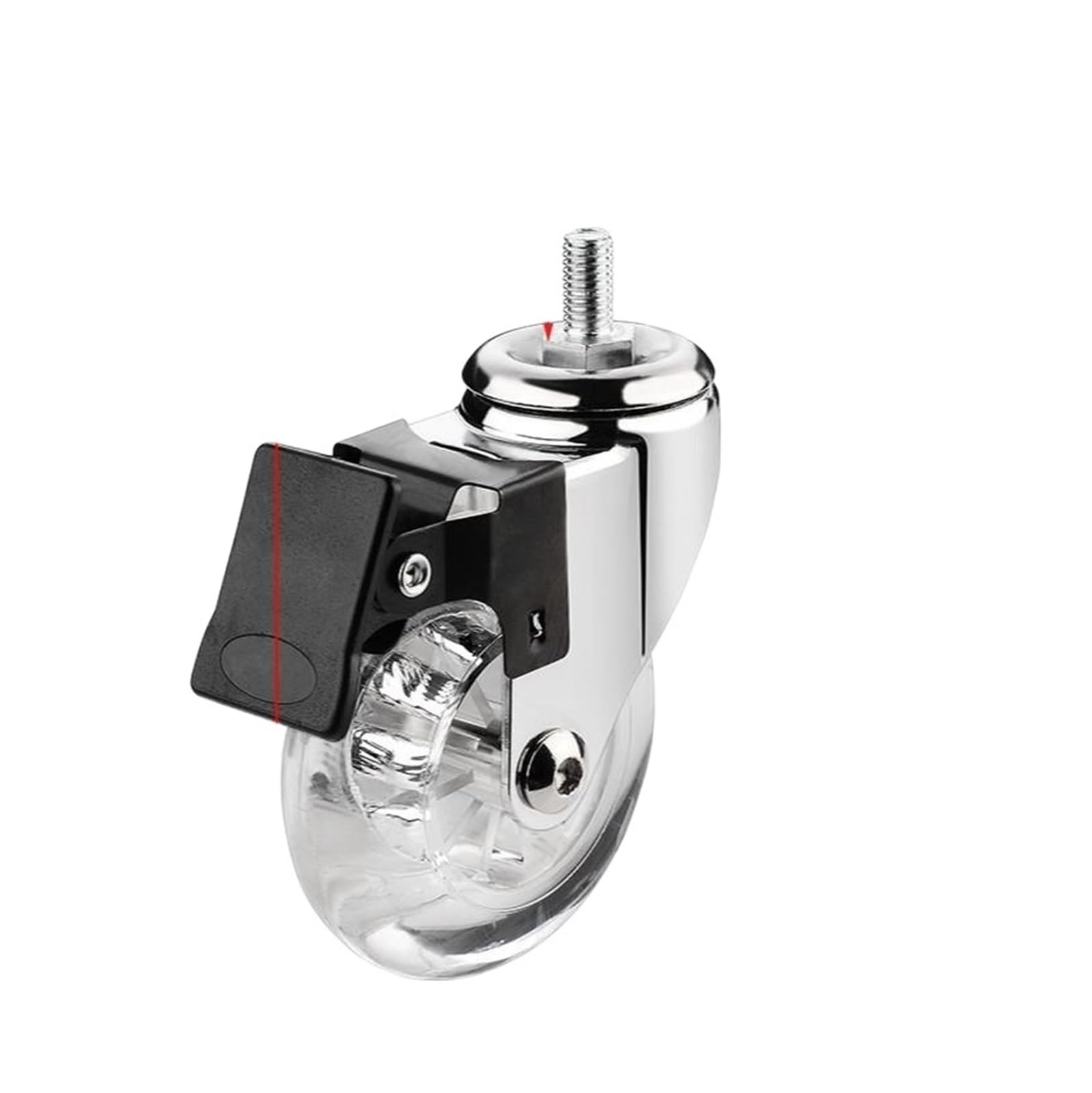 MXXDMOPD 4 Pieces/lot 3 inch Transparent Wheel Furniture Display Cabinet Silent Rubber Swivel Pulley Caster(D)